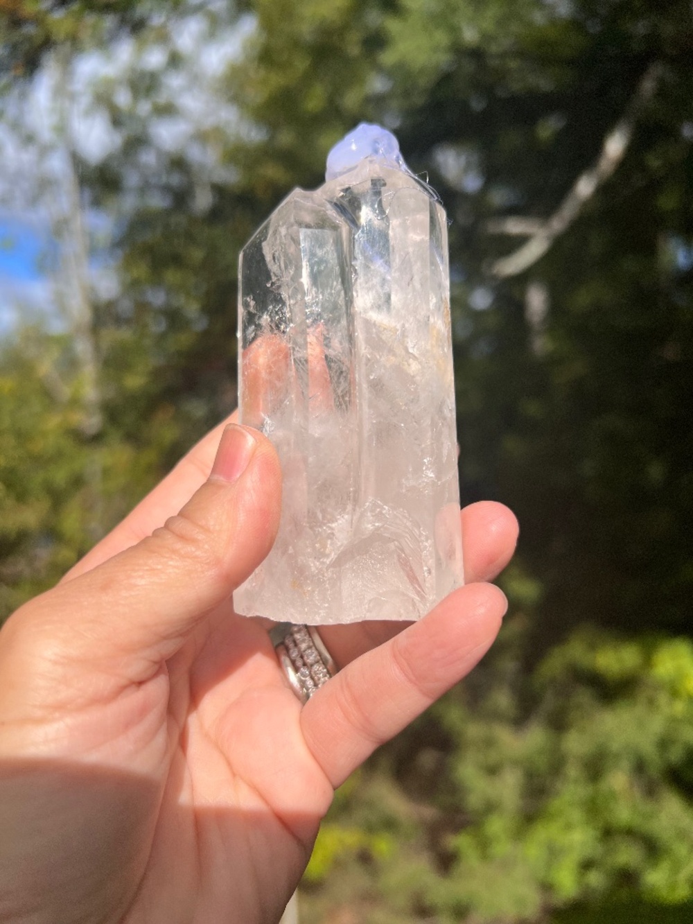 Clare (4) quartz double point | Crystal